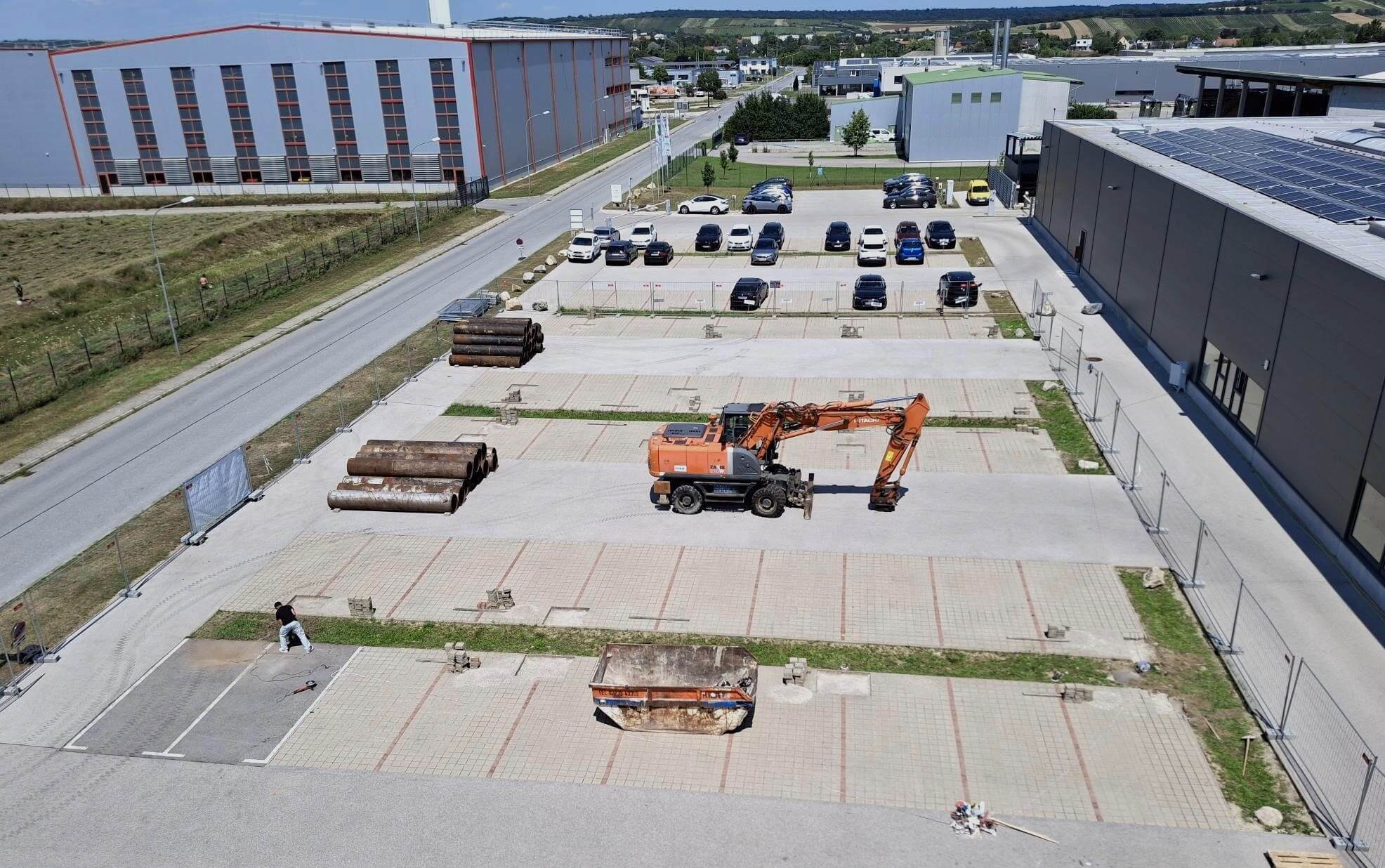 Fotografie Baustelle von Photovoltaikbau