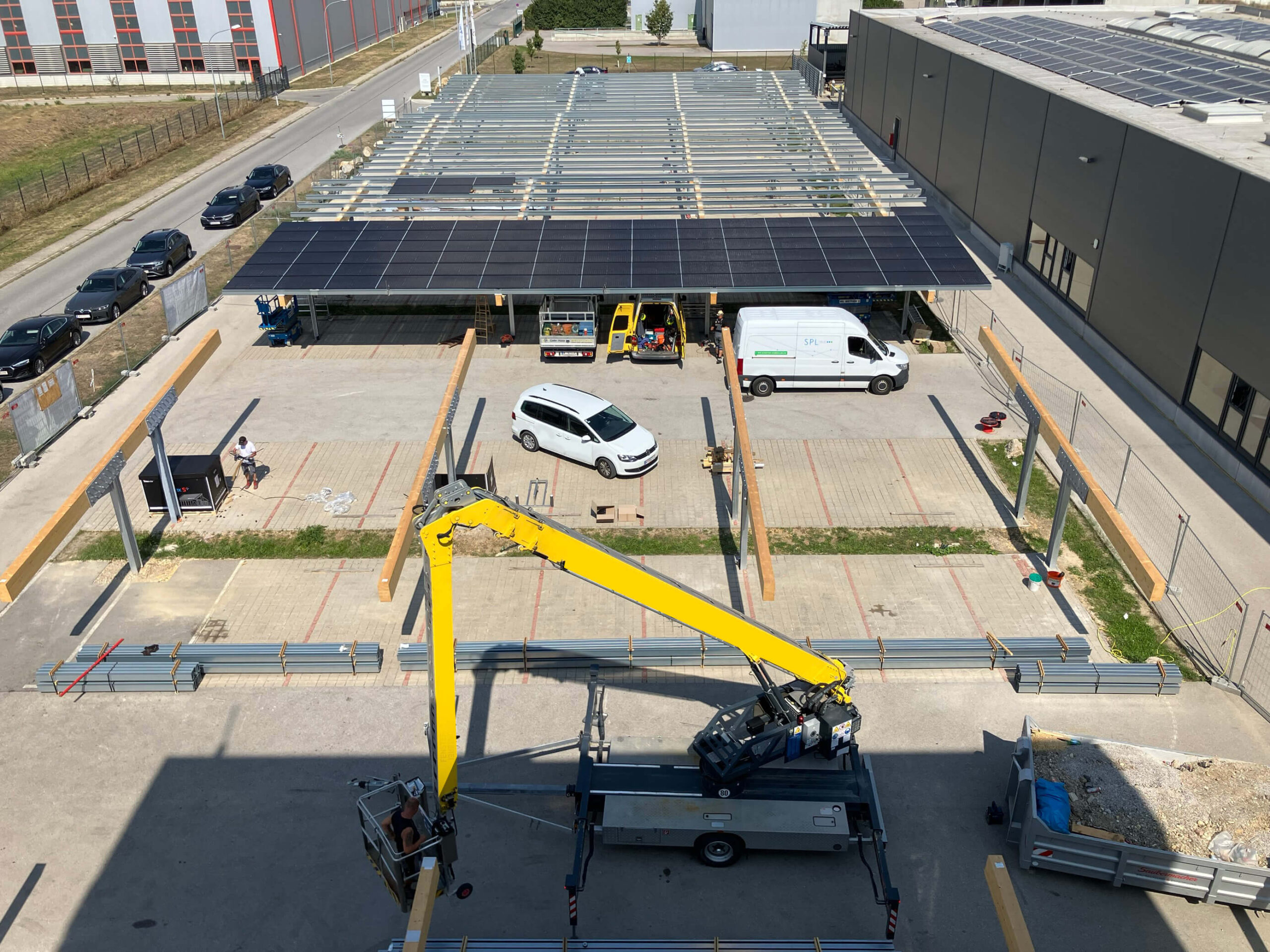 Fotografie Baustelle von Photovoltaikbau