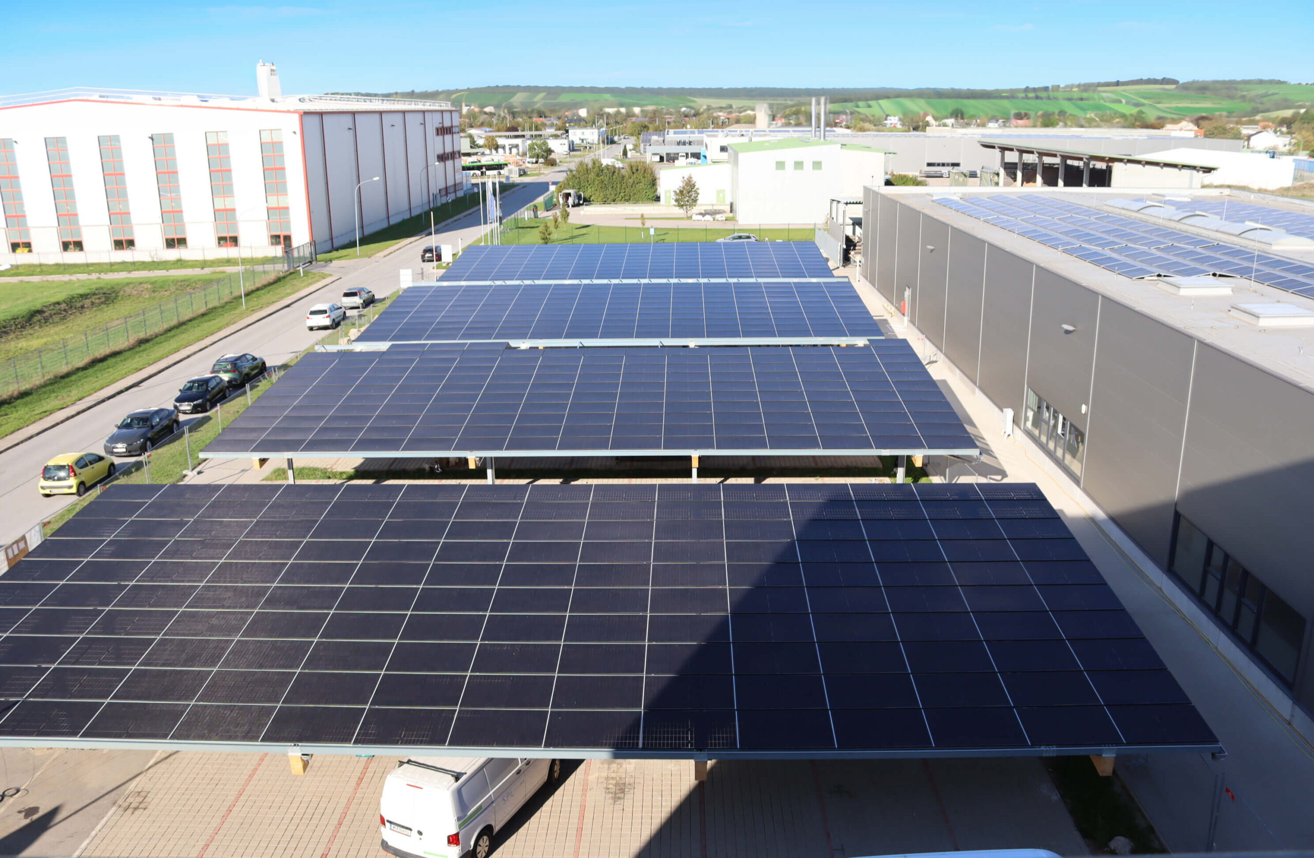 Liveticker - Bau eines Photovoltaik Carports in Wolkersdorf.